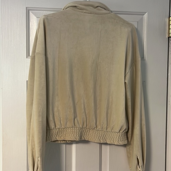 NWT Anthropologie Line and Dot Cozy Cream Ribbed Button Down Lounge Top - Picture 6 of 6